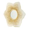 27” Flower Bloom Design Mirror with Gold Metal Mesh Frame