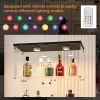 Tempered Glass Black Display Cabinet with LED Light, Remote Control and Multi Light Color Options