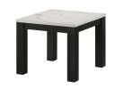 3 Piece Black & White Table Set, Coffee Table with Faux Marble Table Top and Two Matching End Tables