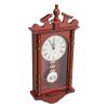 23.62” Grandfather Vintage Pendulum Wall Clock with Silent Quartz Movement and Handcrafted Design