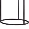 Gray Faux Marble Tabletop End Table with Round Gunmetal Base Frame