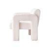 31.10" Wide Boucle Upholstered White Accent Chair