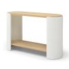 48” Oval Console Table with 2 Tiers and Open Bottom Shelf