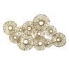 24" x 2" x 42" Gold Coral Design Iron Wall Art Decor
