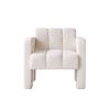 31.10" Wide Boucle Upholstered White Accent Chair