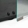 Tempered Glass Black Display Cabinet with LED Light, Remote Control and Multi Light Color Options