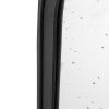 23" x 42" Hand Carved Rose Antique Mirror Frame with Black Wood Arch Design