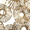 24" x 2" x 42" Gold Coral Design Iron Wall Art Decor