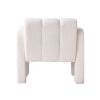 31.10" Wide Boucle Upholstered White Accent Chair