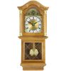 26” Bedford Collection Classic Wall Clock in Golden Oak Finish with 4 Distinct Chimes