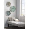 Set of 3, Madison Park Textured Feather Metal Disc Wall Decor