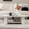 41” 2-Tier Wooden Modern Coffee Table with Open Bottom Storage Shelf and 3 Different Color Options