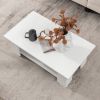 41” 2-Tier Wooden Modern Coffee Table with Open Bottom Storage Shelf and 3 Different Color Options