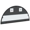 Black Arched Wall Mirror with Powder Coated Iron Frame and 23.6” x 11.8”