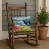 18” Massachusetts Mayflowers Throw Pillow with Watercolor Artwork and Machine Washable