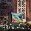 18” Massachusetts Mayflowers Throw Pillow with Watercolor Artwork and Machine Washable