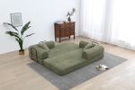 77.9” Foldable Sofa Floor Couch with Convertible Sleeper, 2 Matching Pillows in 9 Colors