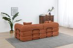 77.9” Foldable Sofa Floor Couch with Convertible Sleeper, 2 Matching Pillows in 9 Colors