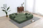 77.9” Foldable Sofa Floor Couch with Convertible Sleeper, 2 Matching Pillows in 9 Colors