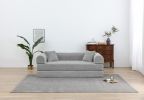77.9” Foldable Sofa Floor Couch with Convertible Sleeper, 2 Matching Pillows in 9 Colors
