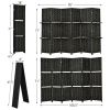 6 Panel Weave Fiber Folding Room Divider with 2 Display Shelves and 8 Display Areas