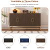 Retro Style Symmetrical Pattern Sideboard with 2 Adjustable/Removable Shelves, Metal Handles/Legs and In 3 Different Colors