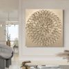 Handmade Gold Blooming Flower Oil Painting Wall Decor Art