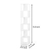 360° Rotating 5 Tier or 6 Tier Bookshelf with Anti-Toppling Base, In Black or White and Multifunctional Usage Options