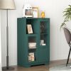 MDF Painted Cabinet with 2 Glass Doors, 1 Drawer and Open Storage Space in 4 Colors