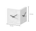 Nordic Square Modern Corner Wall Clock with Sensor Night Light, Sound Activation Sensor and 2 Sided Time Display