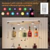 Tempered Glass Display Cabinet with LED Light, Door Lock and Remote Control