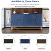 Retro Style Symmetrical Pattern Sideboard with 2 Adjustable/Removable Shelves, Metal Handles/Legs and In 3 Different Colors