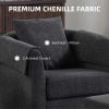 360° Swivel Accent Barrel Armchair & Ottoman Set with Removable Back Pillow & 2 Armrest Covers