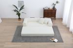 77.9” Foldable Sofa Floor Couch with Convertible Sleeper, 2 Matching Pillows in 9 Colors