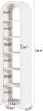 74.8” Tall Arched Bookshelf Display Rack with 6 Tier Narrow Open Shelves and White Finish