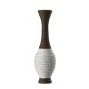 40” Artificial Rattan Floor Vase with Elegant Two-Tone Brown Finish