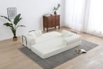 77.9” Foldable Sofa Floor Couch with Convertible Sleeper, 2 Matching Pillows in 9 Colors