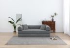 77.9” Foldable Sofa Floor Couch with Convertible Sleeper, 2 Matching Pillows in 9 Colors