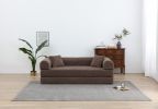 77.9” Foldable Sofa Floor Couch with Convertible Sleeper, 2 Matching Pillows in 9 Colors