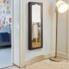 Lockable Wall Mounted Mirror Jewelry Armoire with 5 LEDs, 6 Drawers, Hang On Door Option and 3 Colors To Choose