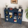 MDF Painted Cabinet with 2 Glass Doors, 1 Drawer and Open Storage Space in 4 Colors