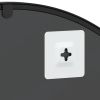 Black Arched Wall Mirror with Powder Coated Iron Frame and 23.6” x 11.8”