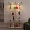 Tempered Glass Display Cabinet with LED Light, Door Lock and Remote Control