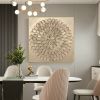 Handmade Gold Blooming Flower Oil Painting Wall Decor Art