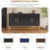 Retro Style Symmetrical Pattern Sideboard with 2 Adjustable/Removable Shelves, Metal Handles/Legs and In 3 Different Colors