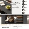 41” 2-Tier Wooden Modern Coffee Table with Open Bottom Storage Shelf and 3 Different Color Options
