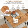 5 Piece Industrial Dining Table Set with Counter Height Table and 4 Bar Stools
