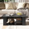 41” 2-Tier Wooden Modern Coffee Table with Open Bottom Storage Shelf and 3 Different Color Options