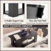 41” 2-Tier Wooden Modern Coffee Table with Open Bottom Storage Shelf and 3 Different Color Options