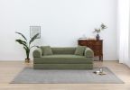 77.9” Foldable Sofa Floor Couch with Convertible Sleeper, 2 Matching Pillows in 9 Colors